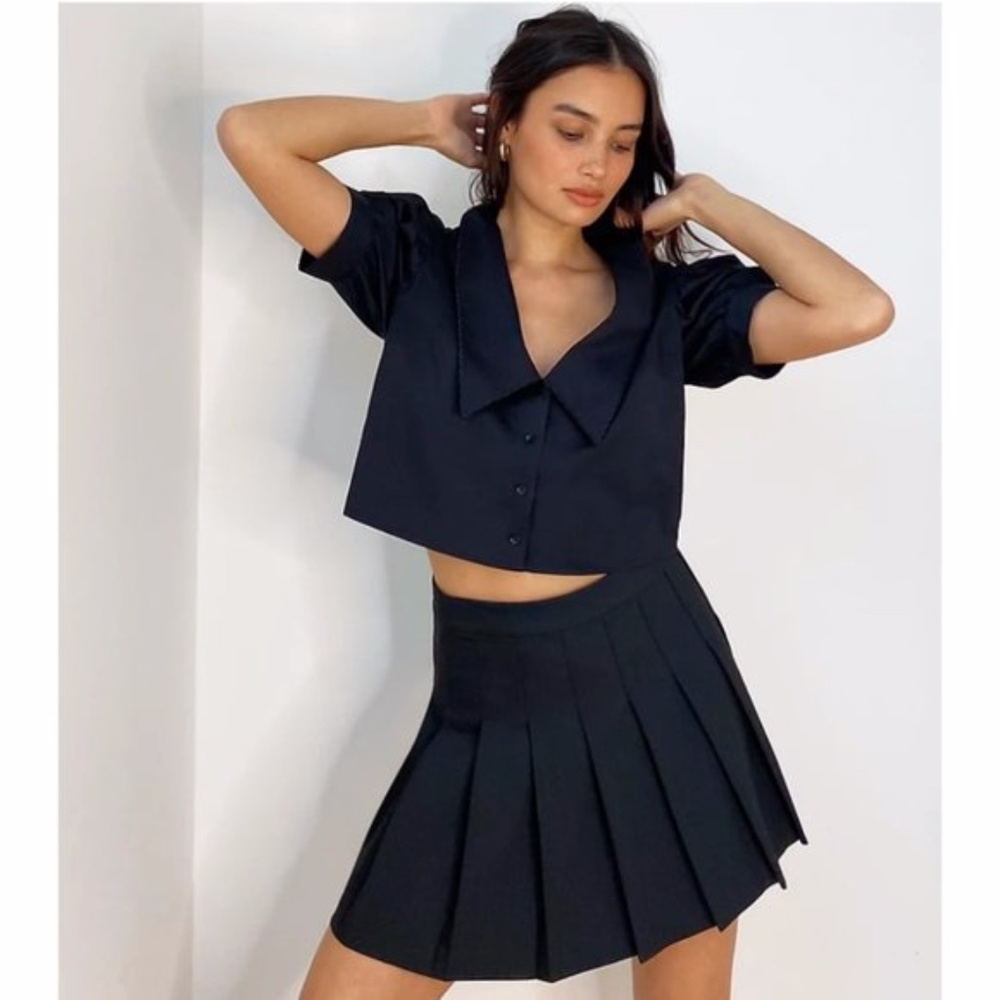 NWT Sunday Best Black New Solitaire Blouse XS